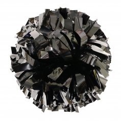 Danzcue Black Metallic Poms - One Pair [DQCPM01-BLK-2]