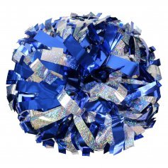 Danzcue 1 Pair 6 Plastic Cheerleading Pom Poms with Baton Handle