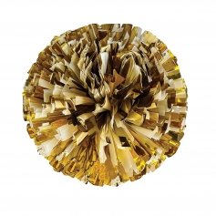 Danzcue 2PCS 6 Inch Metallic Cheerleading Pom Poms with Baton Handle
