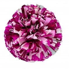 Danzcue 2PCS 6 Inch Metallic Cheerleading Pom Poms with Baton Handle