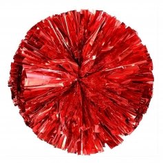 Danzcue 2PCS 6 Inch Metallic Cheerleading Pom Poms with Baton Handle