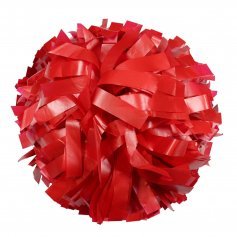 Danzcue 1 Pair 6" Dowel Handle Solid One Color Plastic Cheerleading Pom Poms