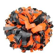 Danzcue Orange/Black Plastic Poms - One Pair [DQCPS02-ORGBLK-2]