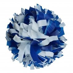 Danzcue Royal/White Plastic Poms - One Pair [DQCPS02-ROLWHT-2]