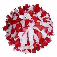 Danzcue 1 Pair 6" Dowel Handle Two Colors Plastic Cheerleading Pom Poms