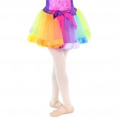 Danzcue Girls Layered Rainbow Dance Tutu Skirt [DQOS006]