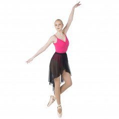 Danzcue Side-Dip Asymmetrical Chiffon Skirt 