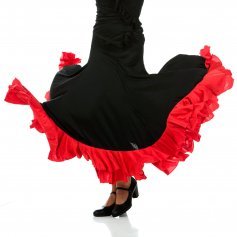 Happy Dance Full Circle Flamenco Skirt With Two Ruffles [HPDEF092]