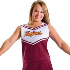 Double Knit Sweetheart Cheer Uniform Shell Top Youth Girls Sizes 