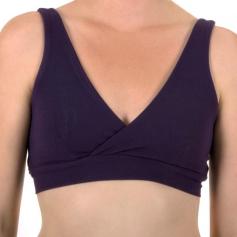 Suede Tactel Criss Cross Bra Top [OSA-B2192]