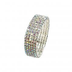 Starlight 5-Row Rhinestone Stretch Bracelet