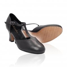 Sansha Adult 2.5" Heel "Poznan" Black Character Shoe [SHACL11L-BLK]