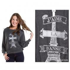 Sugar and Bruno J'aime la Danse Slouchy Raglan [SNBD6745]