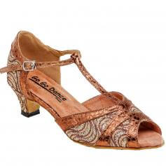 GOGO Ladies 1.3\" Heel T-Strap Ballroom Shoe
