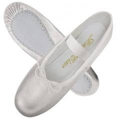 Dance Class® Child Metallic Leather Full Sole Ballet Slipper