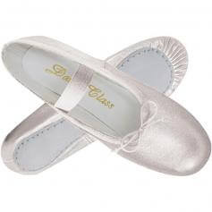 Dance Class® Child Metallic Leather Full Sole Ballet Slipper