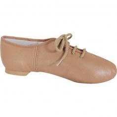Dance Class® Child Nude Tan Leather Split Sole Jazz Shoe [TRMJ200]