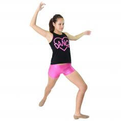 Trendy Trends Lace Back Laser Heart Dance Tank