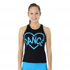 Trendy Trends Lace Back Laser Heart Dance Tank