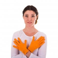 Adult Orange Color Flash Mime Gloves