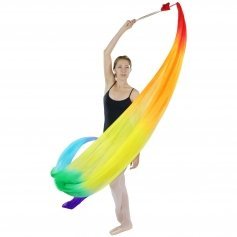 Rod i Danzcue Dance Rainbow Silk Worship Gym Rhythmic Art Ballet Flower Streamer 