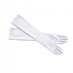 Danzcue White Long Stretch Gloves [WSA620]