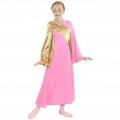 Danzcue Child Praise Dance Asymmetrical Bell Sleeve Dress