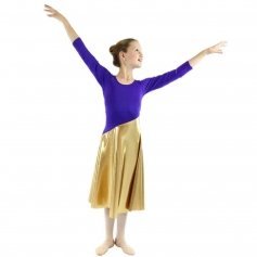 Danzcue Child Bi Color Long Sleeve Praise Dance Dress