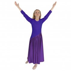 Danzcue Child Bi Color Long Sleeve Praise Dance Dress