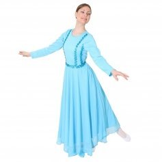 Danzcue Full Length Vivid Chiffon Praise Dance Dress [WSD116] - $46.99