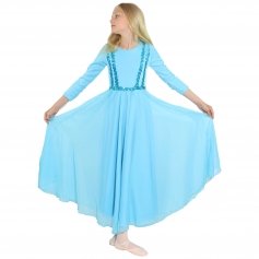 Danzcue Child Praise Dance Full Length Vivid Chiffon Dress [WSD116C]