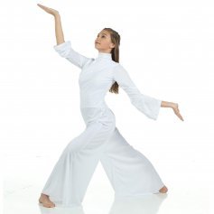 Danzcue Long Sleeve Praise Dance Turtleneck Jumpsuit