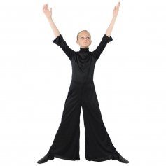 Danzcue Child Praise Dance Long Sleeve Turtleneck Jumpsuit [WSS001C]