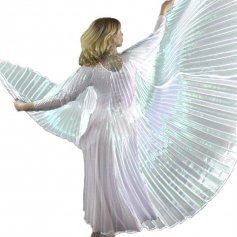 2-pc Set Danzcue Praise Full Length Long Sleeve Dance Dress Iridescent Angel Wing