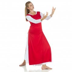 Tunic Worship Dance with Side Slits (white dress not included)