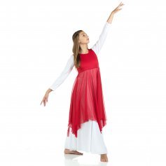Danzcue Womens Worship Praise Dance Crepe Overdress 