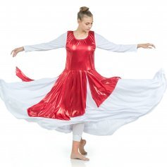 Danzcue Womens Asymmetrical Praise Dance Pullover