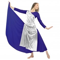 White Dress not Included Danzcue Womens Worship Dance Tunic with Side Slits